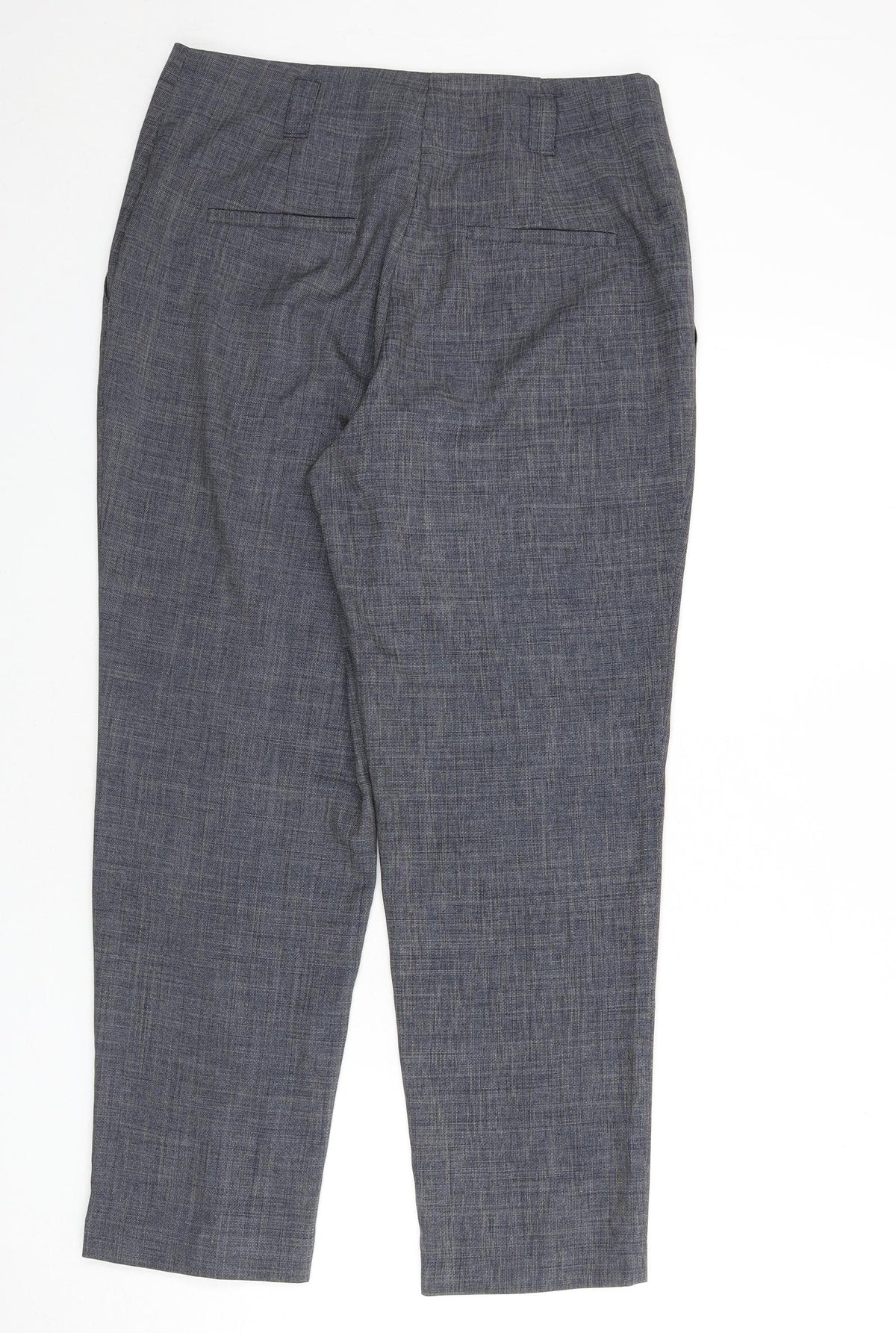 Next Womens Blue Polyester Dress Pants Trousers Size 12 L25 in Regular Zip