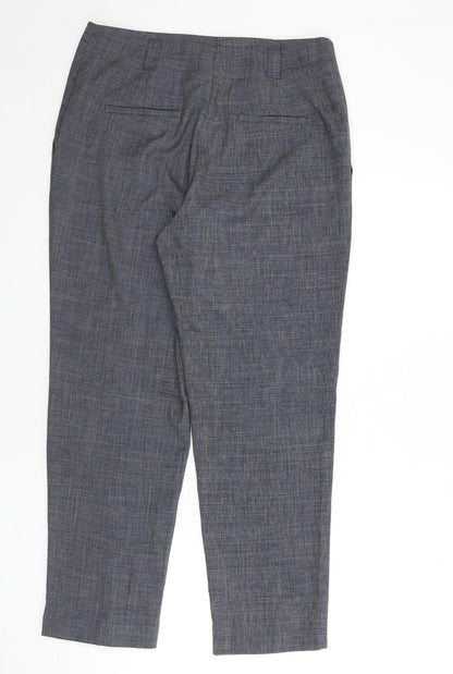 Next Womens Blue Polyester Dress Pants Trousers Size 12 L25 in Regular Zip