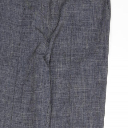 Next Womens Blue Polyester Dress Pants Trousers Size 12 L25 in Regular Zip