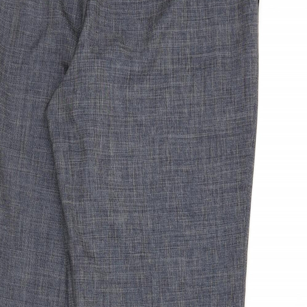 Next Womens Blue Polyester Dress Pants Trousers Size 12 L25 in Regular Zip