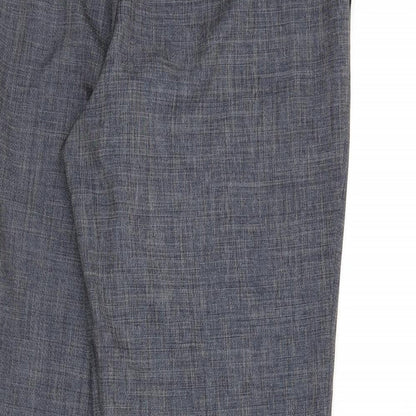 Next Womens Blue Polyester Dress Pants Trousers Size 12 L25 in Regular Zip