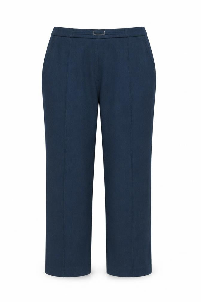 EWM Womens Blue Polyester Trousers Size 22 L24 in Regular - Pleat Front