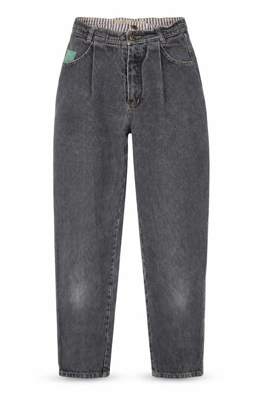 Best Womens Grey Cotton Mom Jeans Size 28 in L30 in Regular Zip