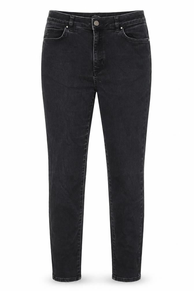 Marks & Spencer Womens Grey Cotton Skinny Jeans Size 14 L28 in Regular Zip