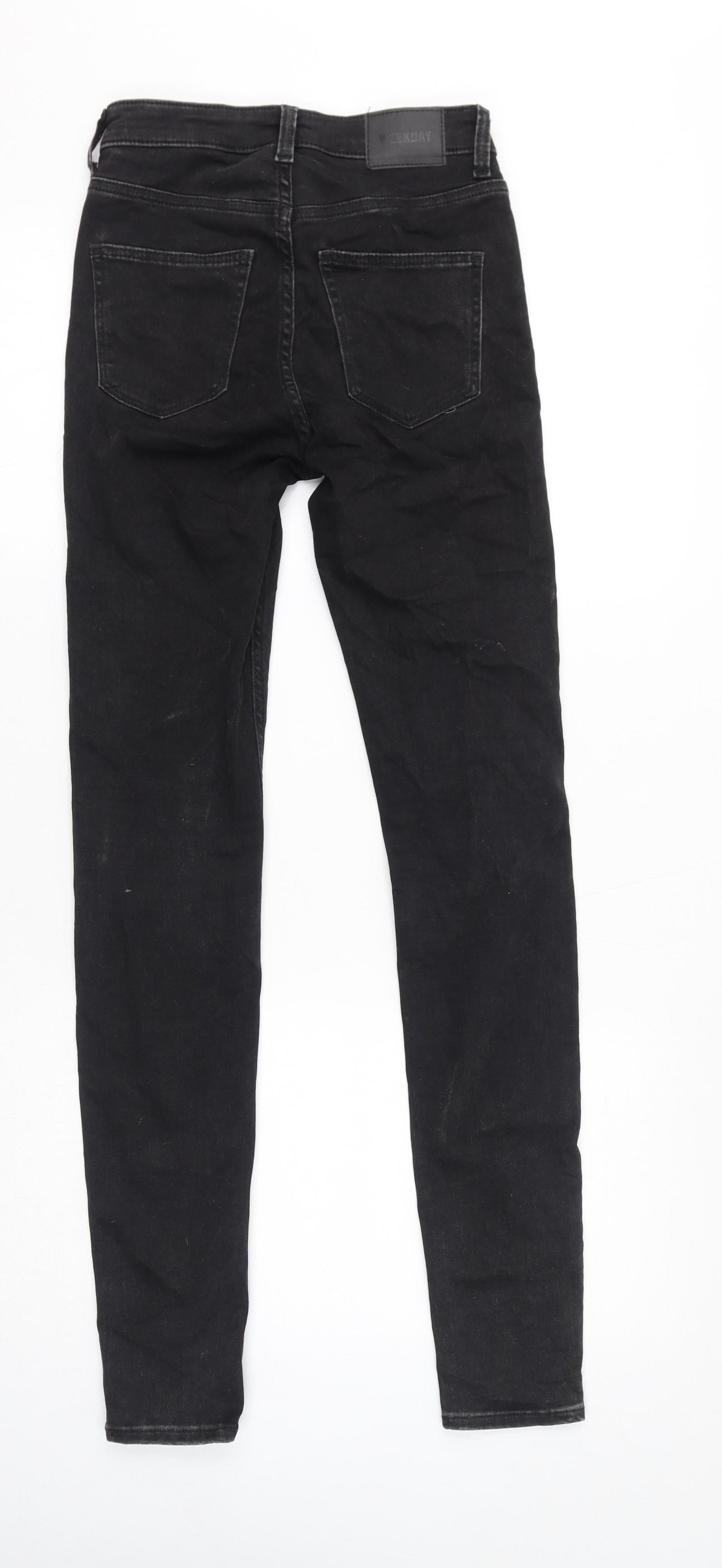 Weekday Womens Black Cotton Skinny Jeans Size 26 in L32 in Regular Zip