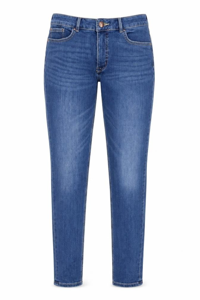 Marks & Spencer Womens Blue Cotton Skinny Jeans Size 30 in L28 in Regular Zip - Pockets, Belt Loops