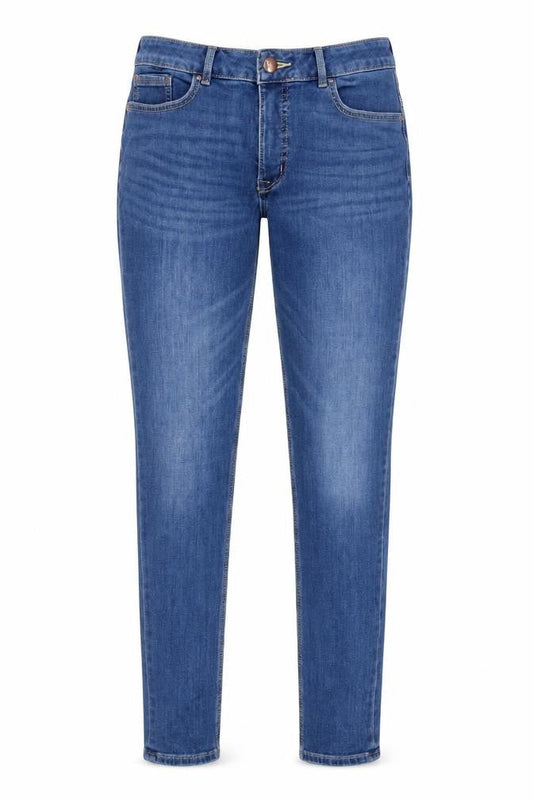 Marks & Spencer Womens Blue Cotton Skinny Jeans Size 30 in L28 in Regular Zip - Pockets, Belt Loops