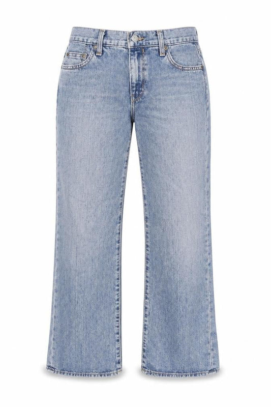 Gap Womens Blue Cotton Wide-Leg Jeans Size 32 in L30 in Regular Zip