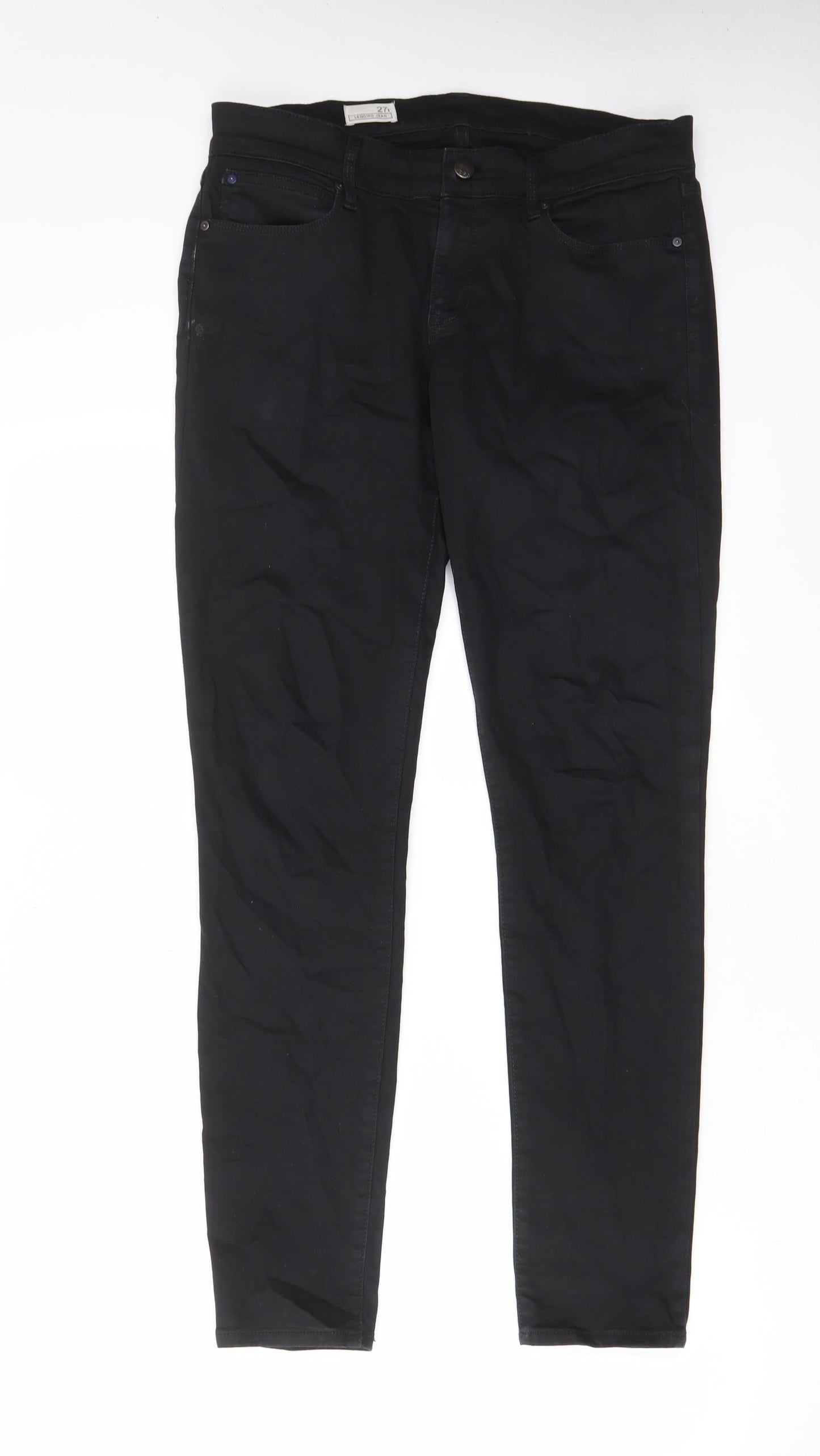 Gap Womens Black Cotton Skinny Jeans Size 27 in L29 in Regular Zip - Pockets, Belt Loops