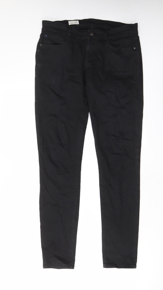 Gap Womens Black Cotton Skinny Jeans Size 27 in L29 in Regular Zip - Pockets, Belt Loops