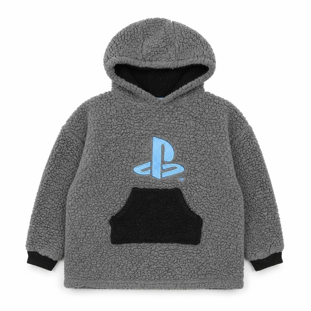 PlayStation Mens Grey Polyester Pullover Hoodie Size XS