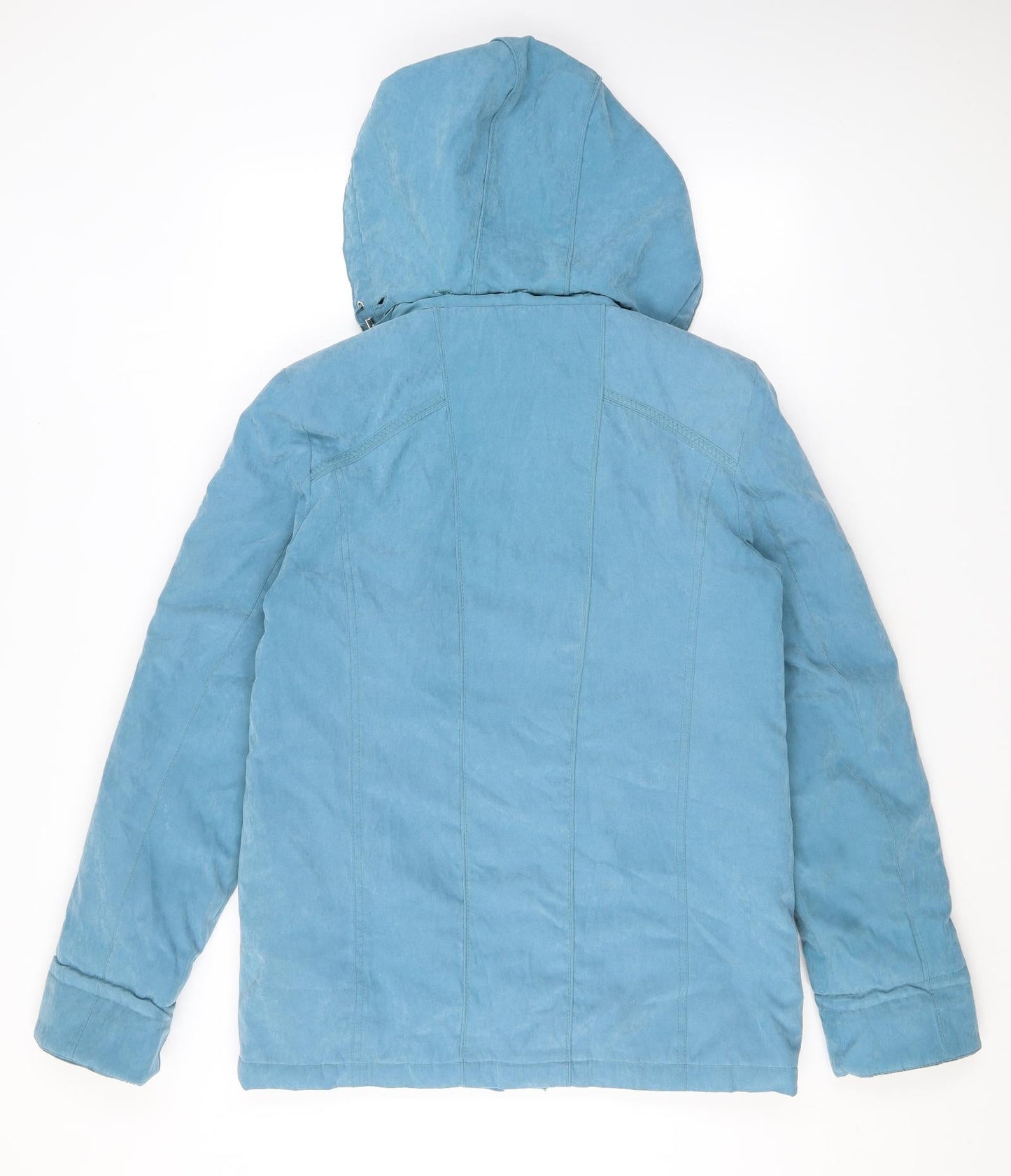 EWM Womens Blue Rain Coat Coat Size 10 Zip