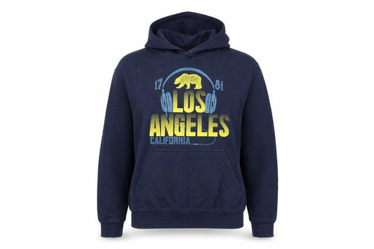Los Angeles Mens Blue Cotton Pullover Hoodie Size M - Logo, California
