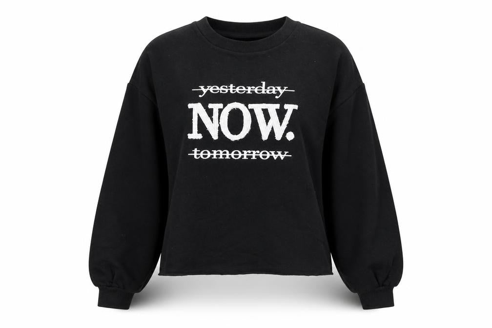 Khaadi Womens Black Cotton Pullover Sweatshirt Size S Pullover - Yesterday Now. Tomorrow