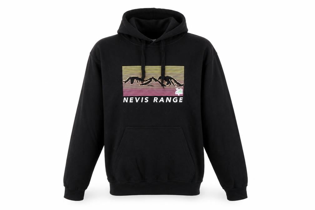 UCC Mens Black Polyester Pullover Hoodie Size S - Mountains, Nevis Range
