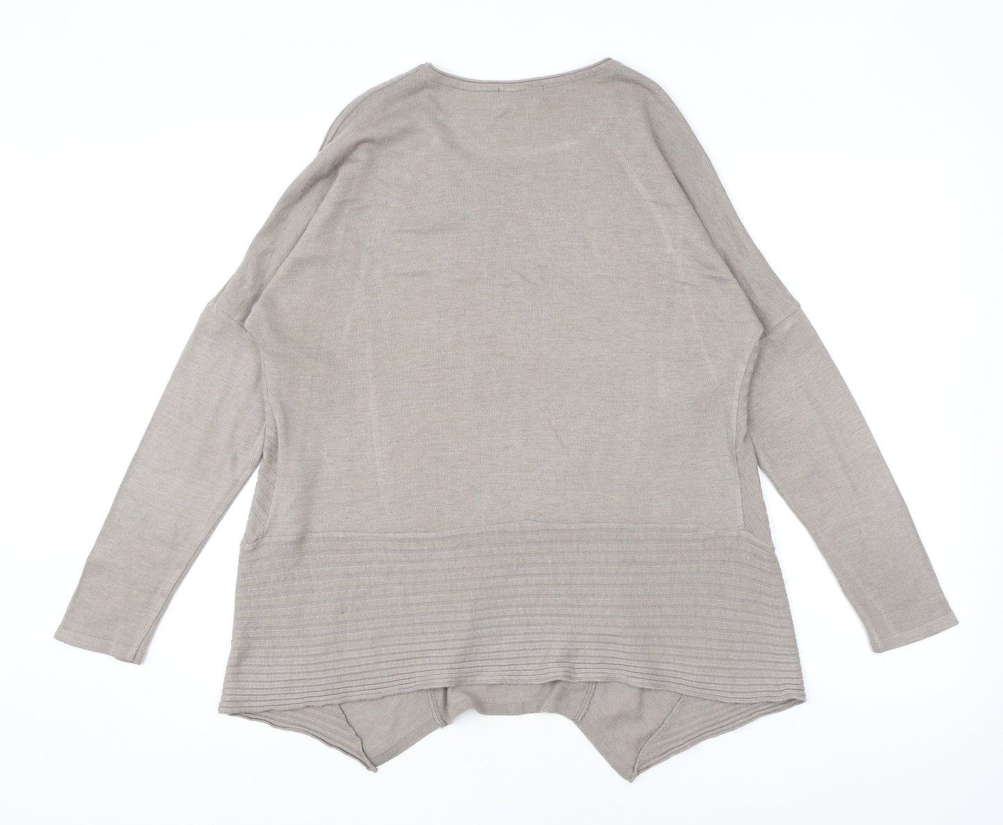 James Lakeland Womens Brown Scoop Neck Viscose Pullover Jumper Size M