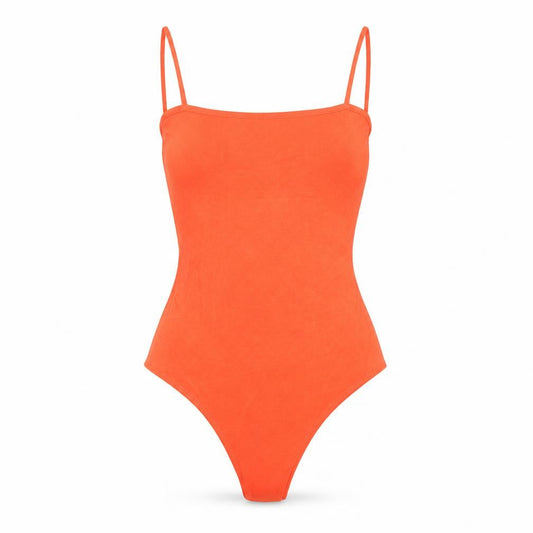 Select Womens Red Cotton Bodysuit One-Piece Size 12 Snap