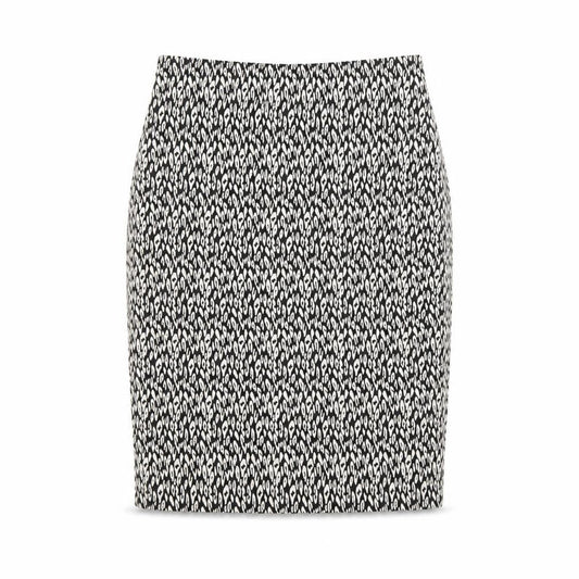 Marks & Spencer Womens Black Geometric Polyester Straight & Pencil Skirt Size 12