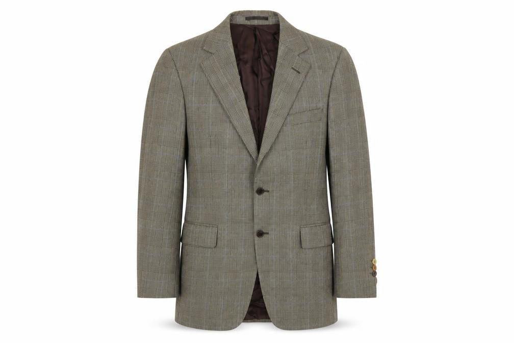 Flannels Mens Brown Plaid Wool Jacket Blazer Size 40 Regular