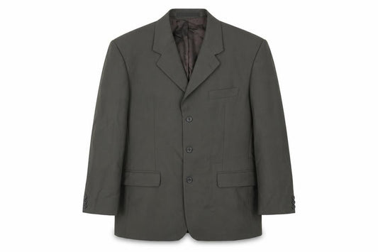 The Label Mens Grey Wool Jacket Suit Jacket Size 44 Regular