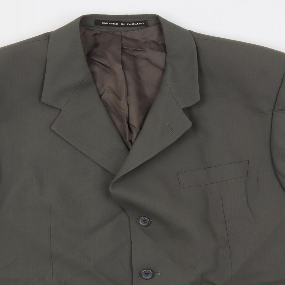 The Label Mens Grey Wool Jacket Suit Jacket Size 44 Regular