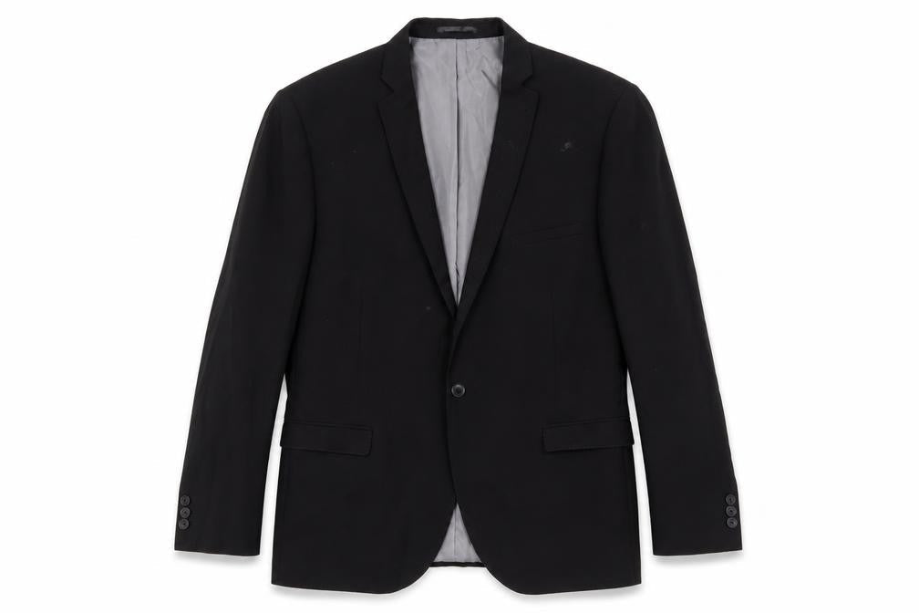Ventura Mens Black Polyester Jacket Suit Jacket Size 44 Regular