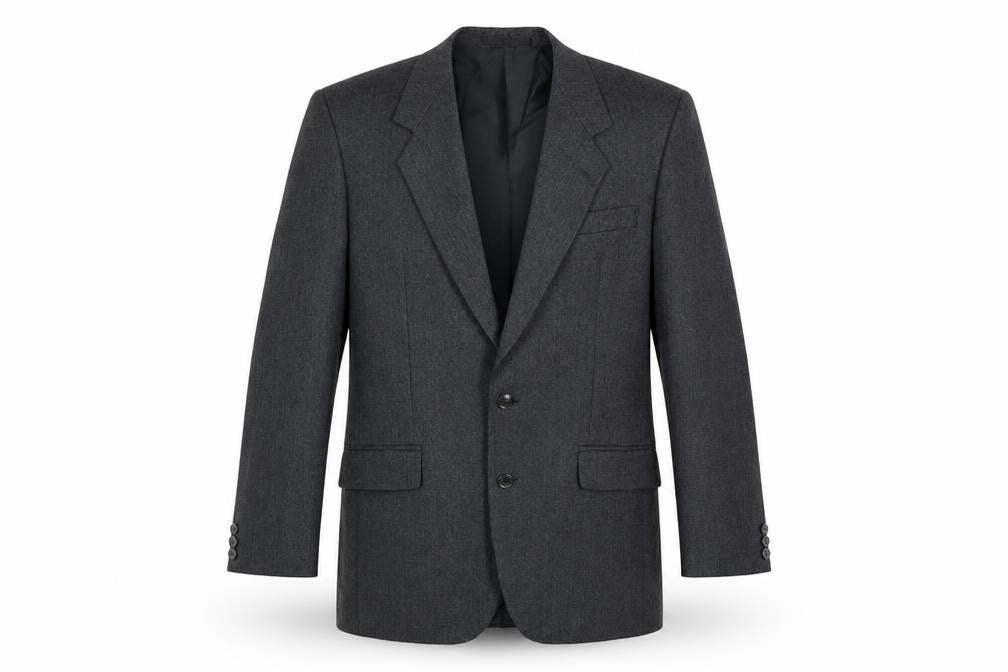 Greenwoods Mens Grey Wool Jacket Suit Jacket Size 38 Regular