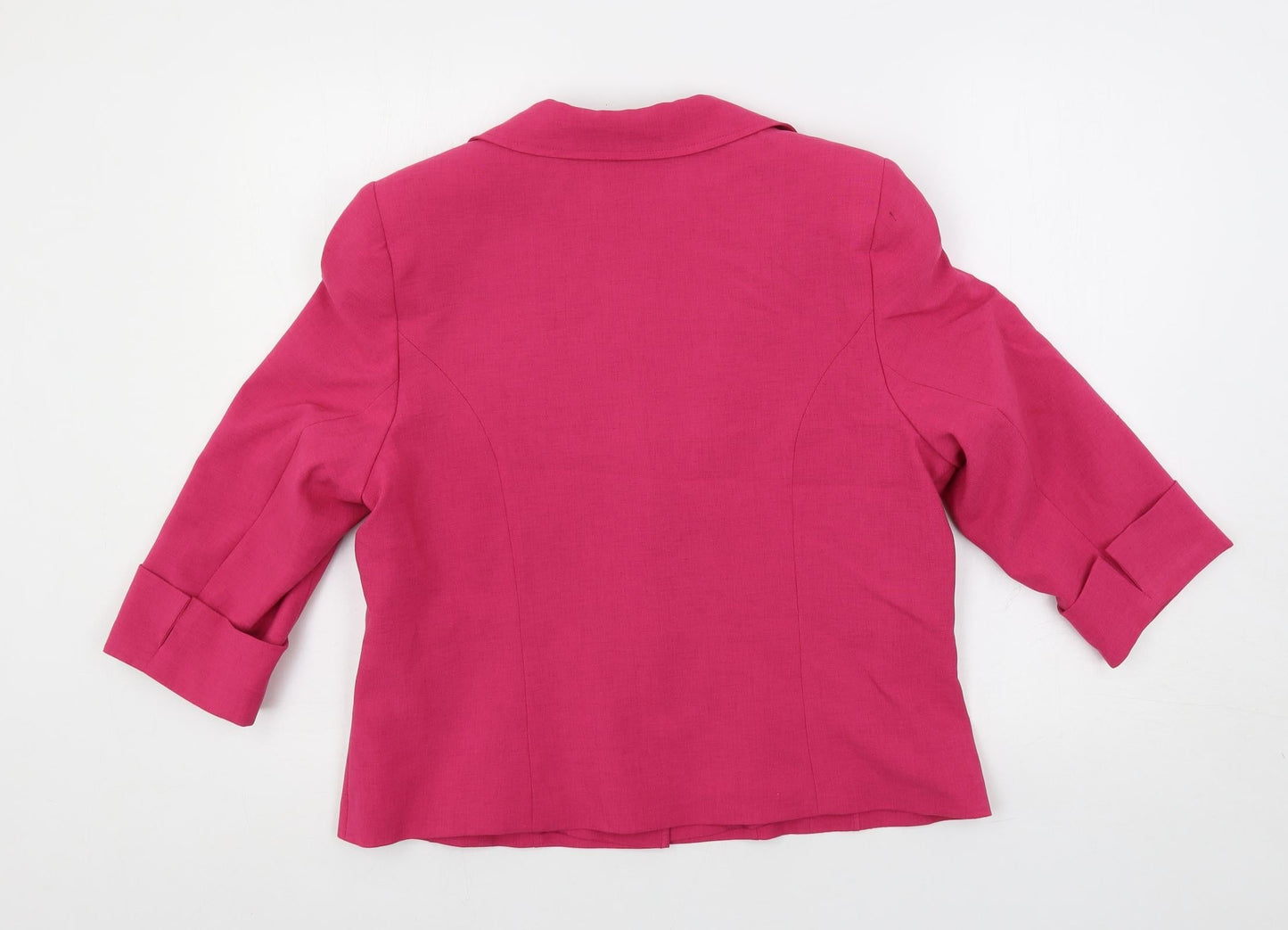 EWM Womens Pink Jacket Blazer Size 14 Button
