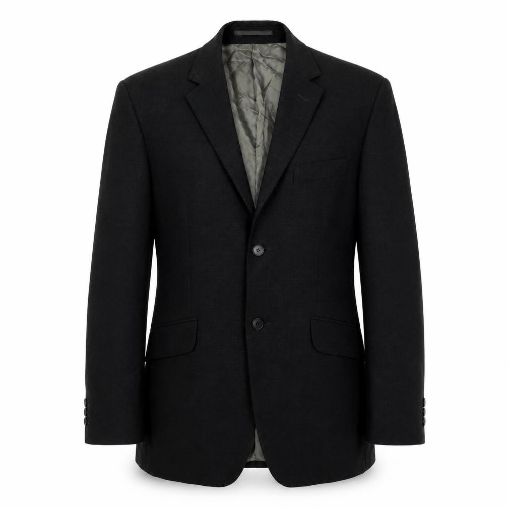 Karl Jackson Mens Black Polyester Jacket Suit Jacket Size 38 Regular