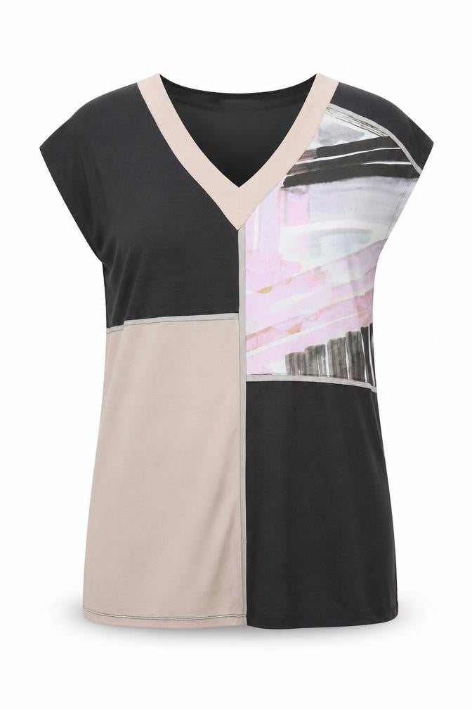 NEXT Womens Multicoloured Geometric Polyester Tunic Blouse Size 12 V-Neck