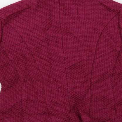 Brand and care label for Alex & Co. women’s purple jacket blazer, size UK 10, button