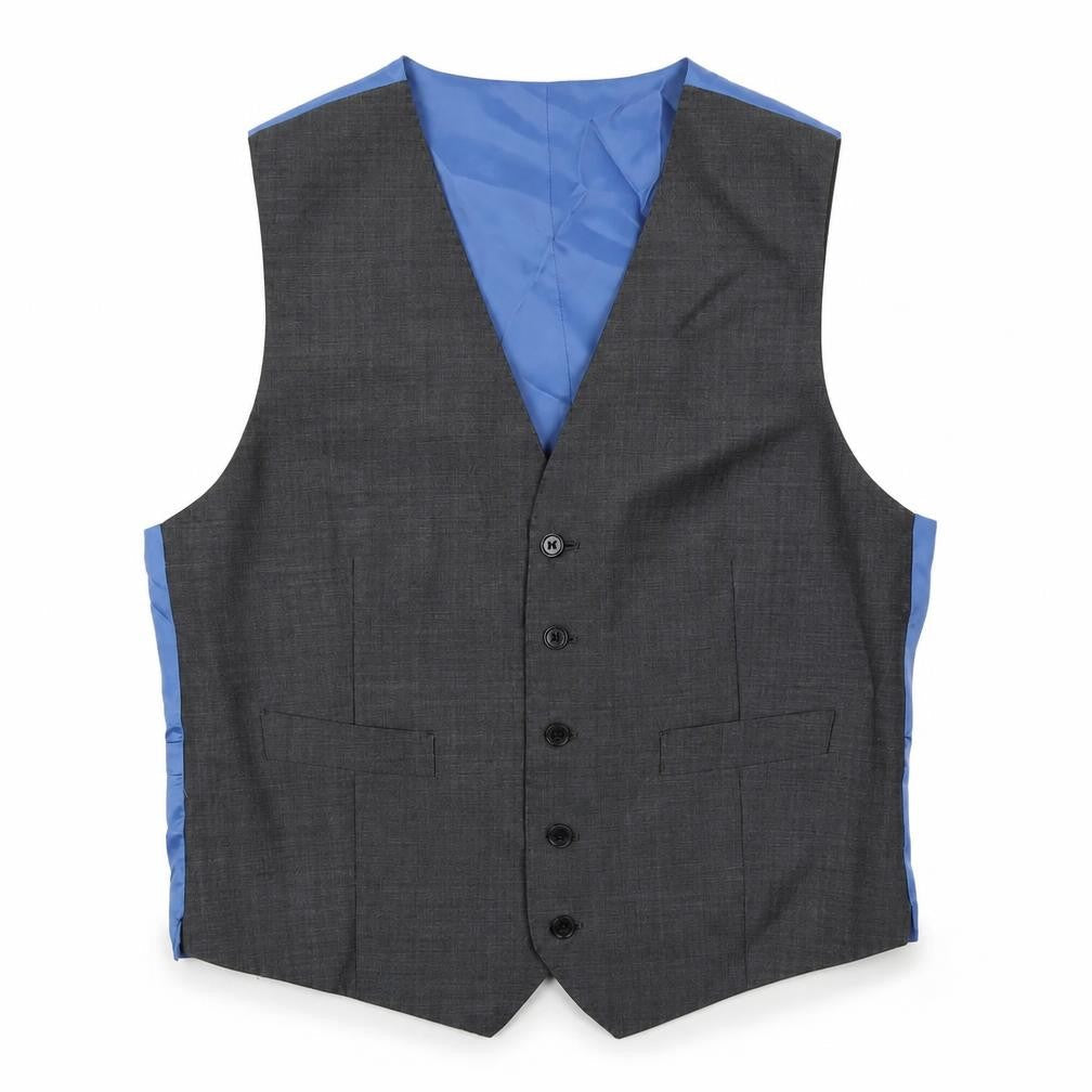 Autograph Mens Grey Wool Jacket Suit Waistcoat Size 38 Regular