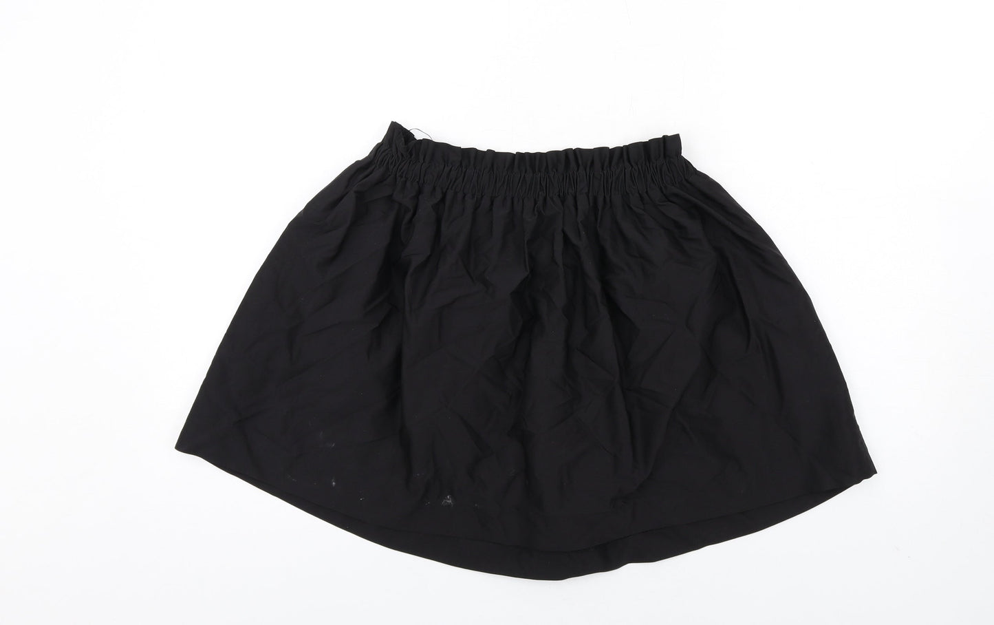 Zara Womens Black Polyester A-Line Skirt Size L