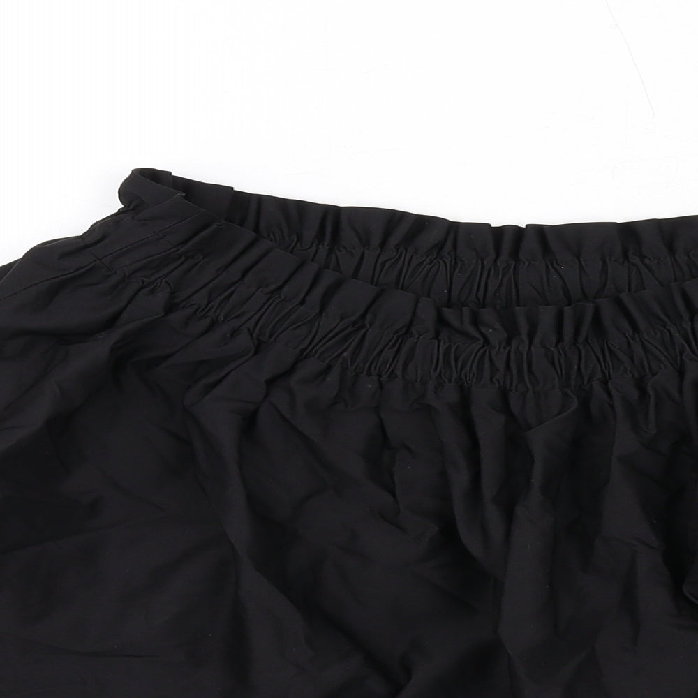 Zara Womens Black Polyester A-Line Skirt Size L