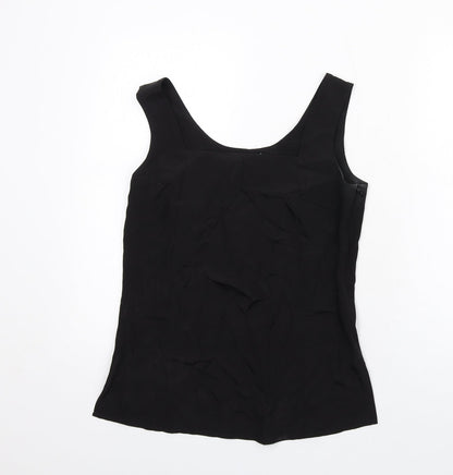 Wall Womens Black Polyester Basic Tank Size S Square Neck