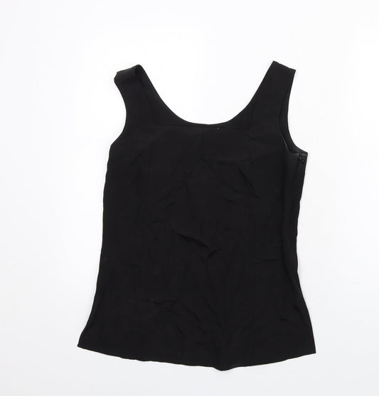 Wall Womens Black Polyester Basic Tank Size S Square Neck
