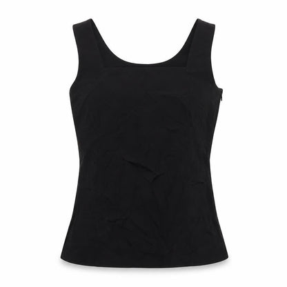 Wall Womens Black Polyester Basic Tank Size S Square Neck