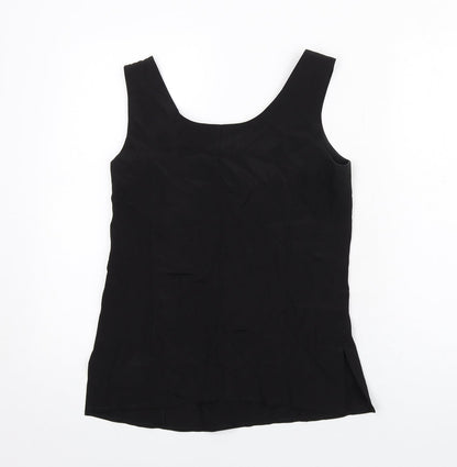 Wall Womens Black Polyester Basic Tank Size S Square Neck