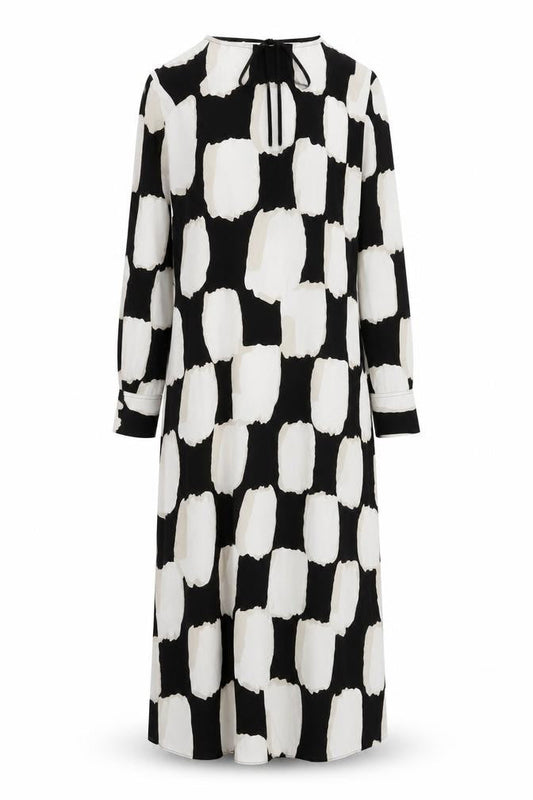 Marks & Spencer Womens Multicoloured Geometric Viscose Maxi Size 8 Round Neck Zip