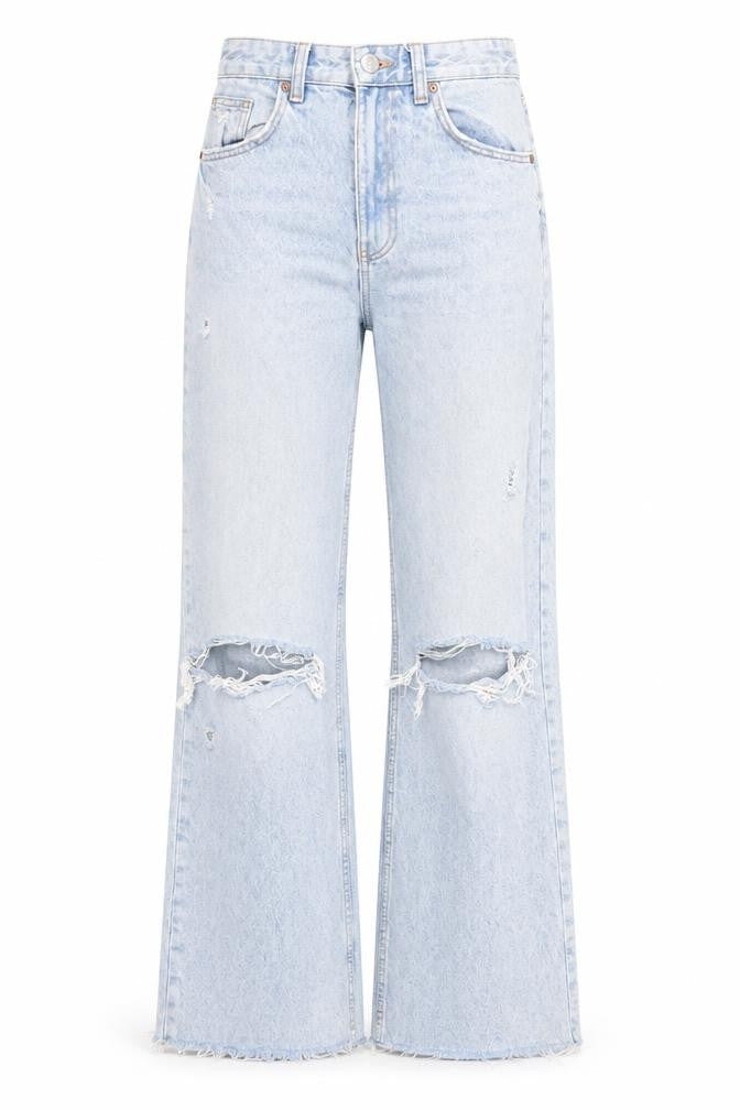 Zara Womens Blue Cotton Bootcut Jeans Size 28 in L30 in Regular Zip