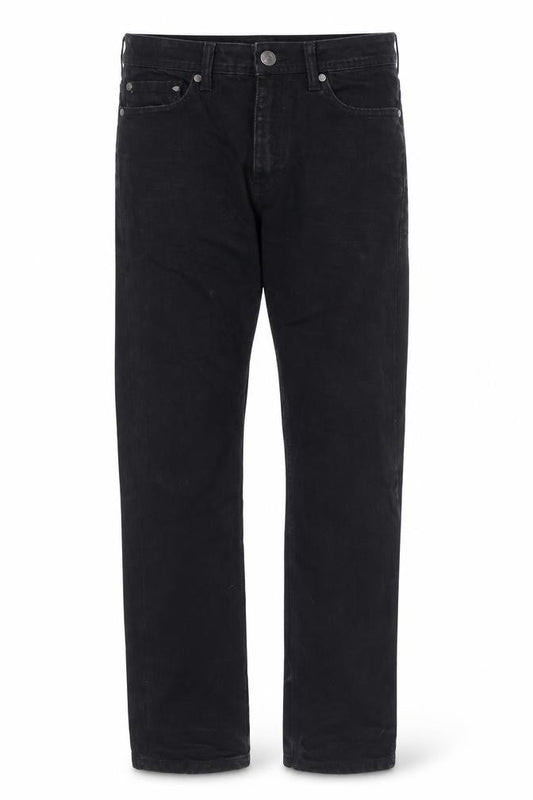 M&Co Mens Black Cotton Straight Jeans Size 30 in L31 in Regular Zip