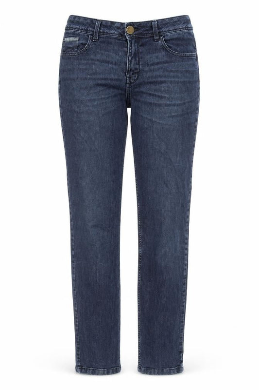 Miss Captain Womens Blue Cotton Straight Jeans Size 30 in L31 in Regular Zip