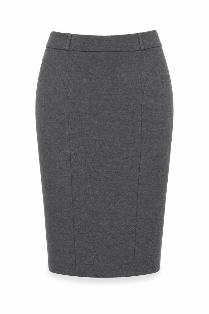 South Womens Grey Polyester Straight & Pencil Skirt Size 10 Zip