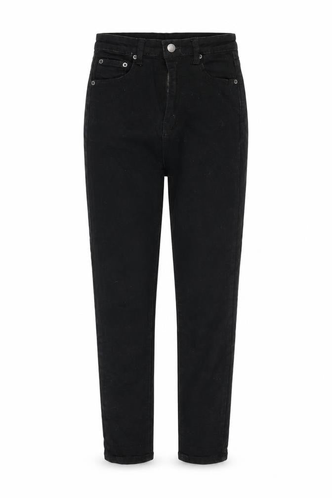 In the Style Womens Black Cotton Straight Jeans Size 8 L26 in Regular Zip