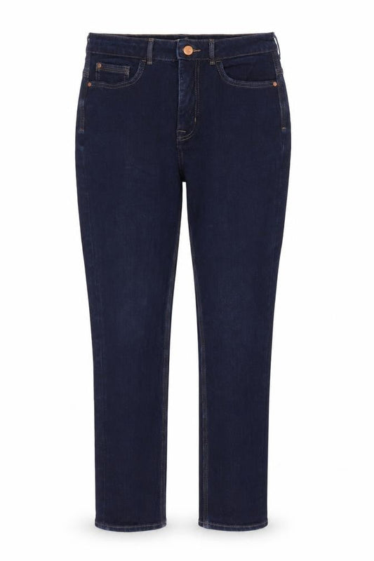 Per Una Womens Blue Cotton Straight Jeans Size 30 in L27 in Regular Zip