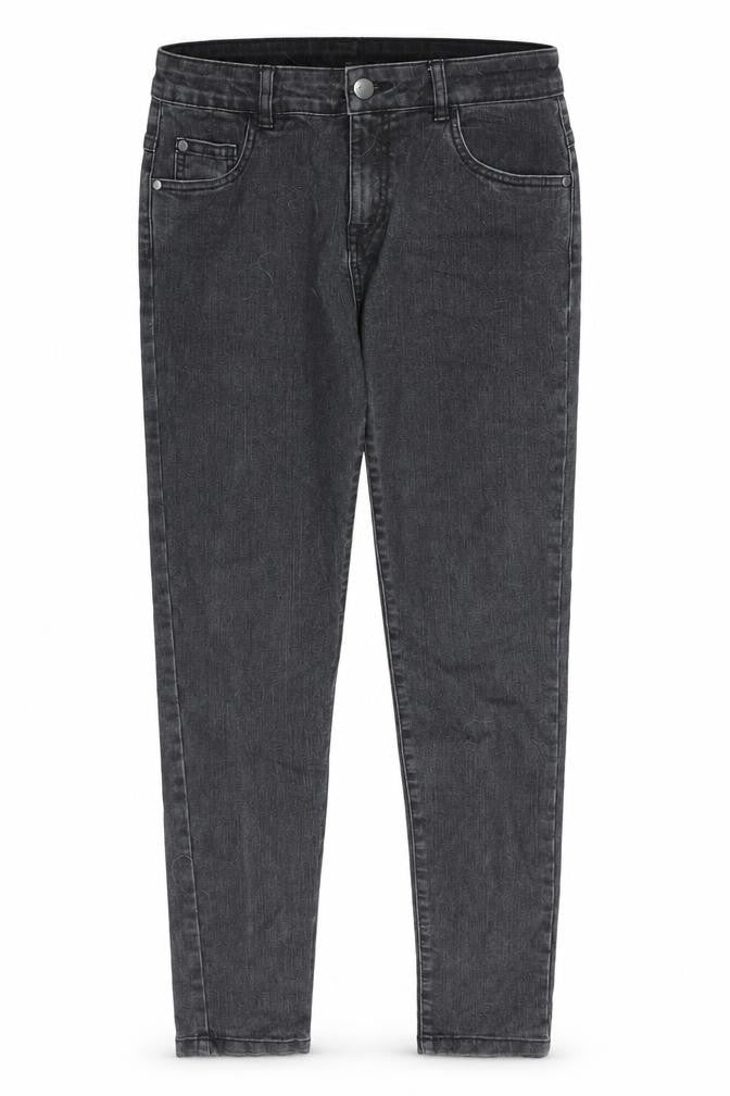 Very Girls Grey Cotton Skinny Jeans Size 15 Years L28 in Regular Zip