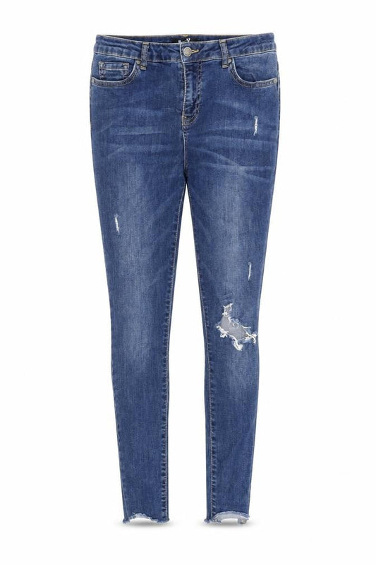 Very Womens Blue Cotton Skinny Jeans Size 12 L26 in Regular Zip