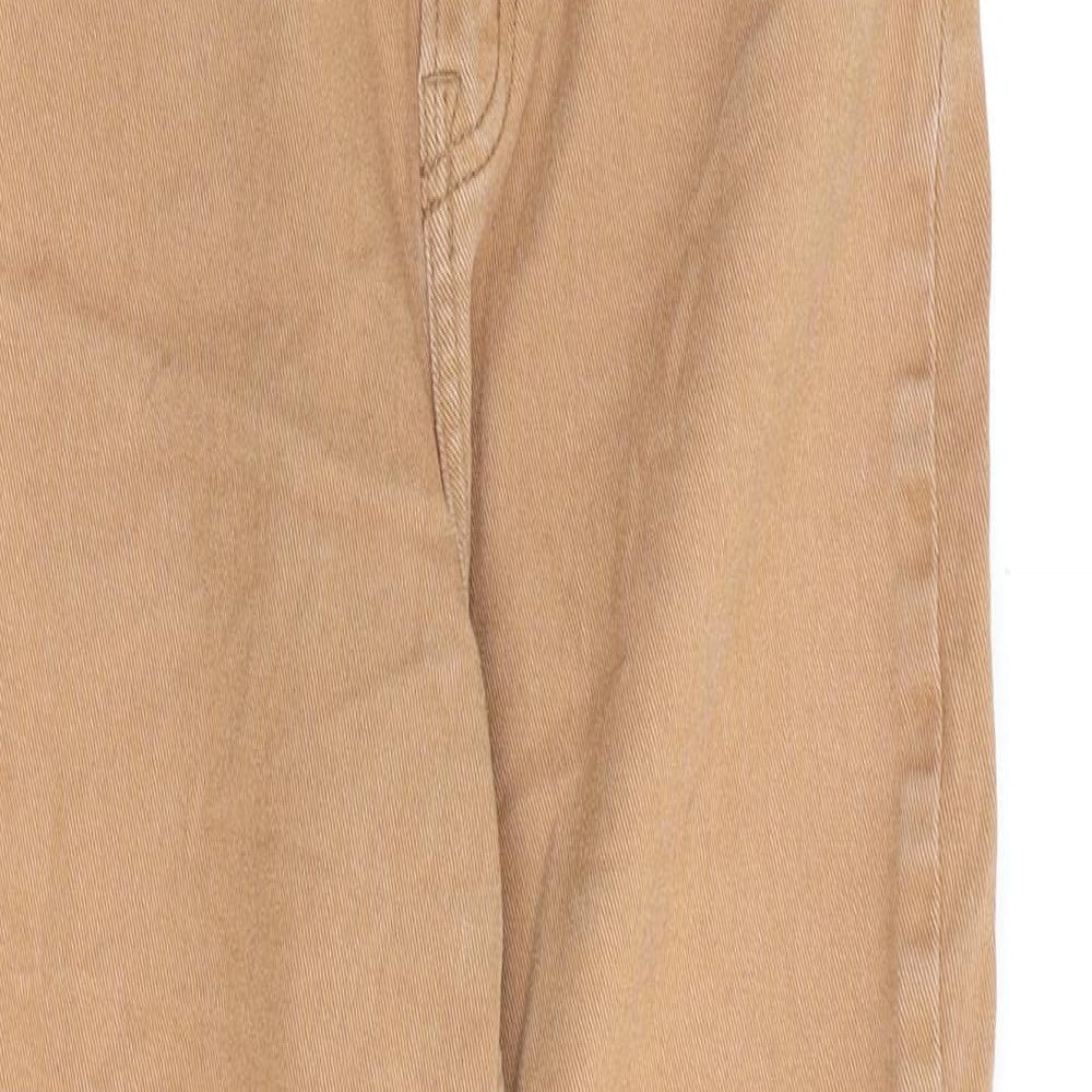 H&M Womens Brown Cotton Mom Jeans Size 8 L28 in Regular Zip