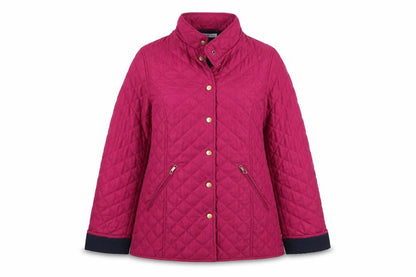 Classics Womens Purple Quilted Jacket Size 12 Snap