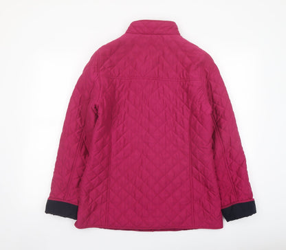 Classics Womens Purple Quilted Jacket Size 12 Snap